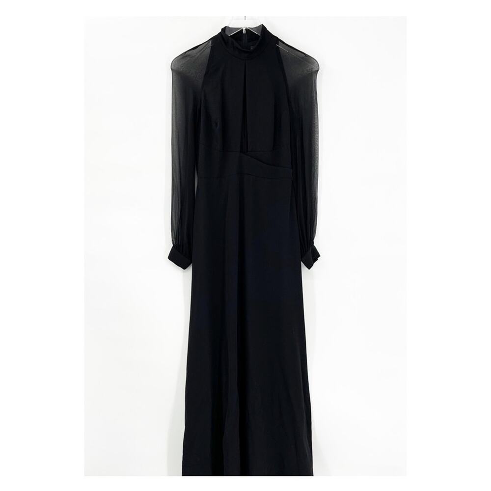 Jill Jill Stuart Cut Out Front A-Line‎ Maxi Dress 2 Black - Picture 3 of 7